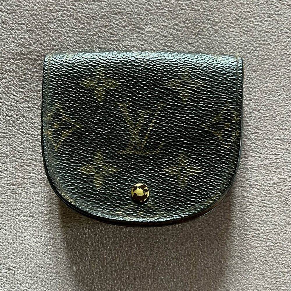 Vintage Louis Vuitton Brown Monogram Compact Coin Purse Wallet